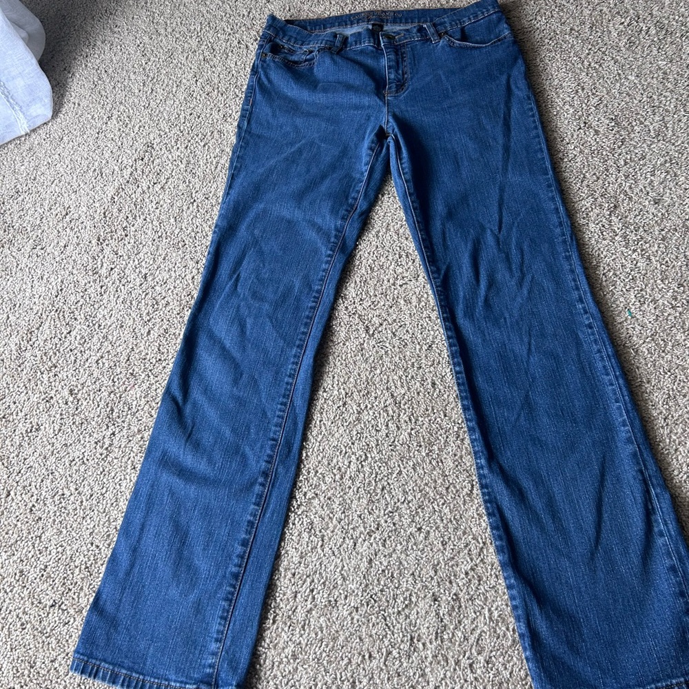 Lauren Ralph Lauren Jeans Women's 8 Green Tag Classic Straight Medium Dark Wash
